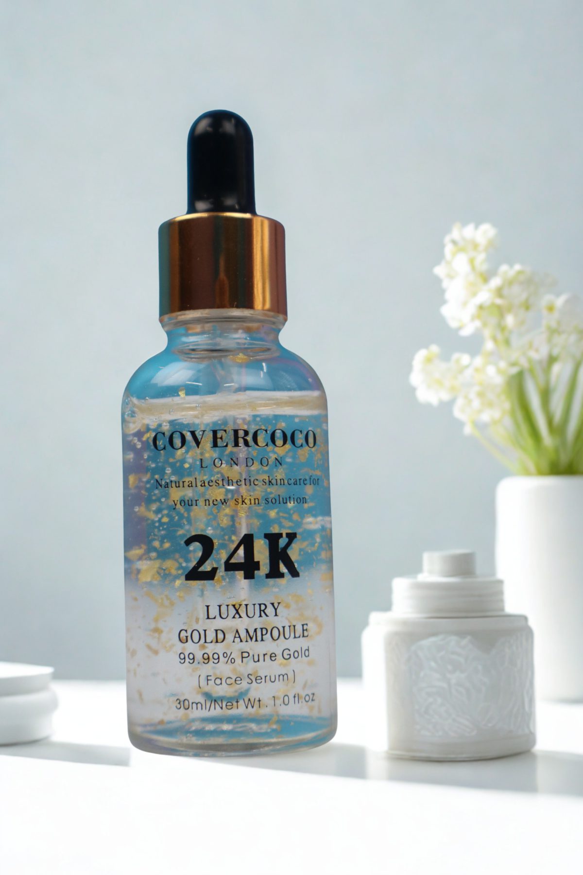 COVERCoco 24K Luxury Gold Ampoule – Face Serum (30ml) - Image 1