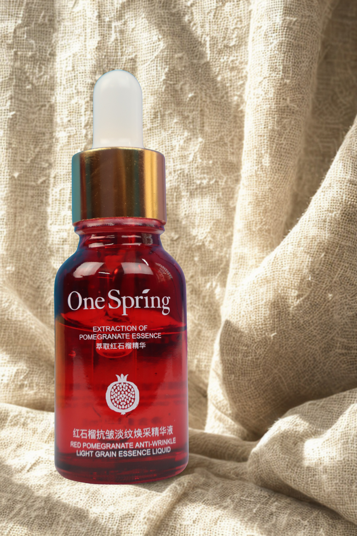 OneSpring Red Pomegranate Essence – Anti-Wrinkle (15ml) - Image 3