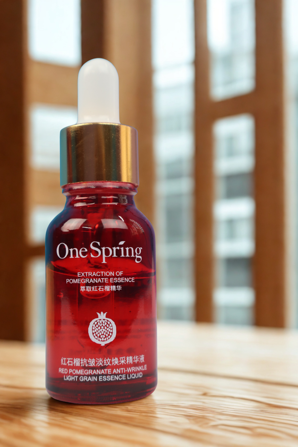 OneSpring Red Pomegranate Essence – Anti-Wrinkle (15ml) - Image 2