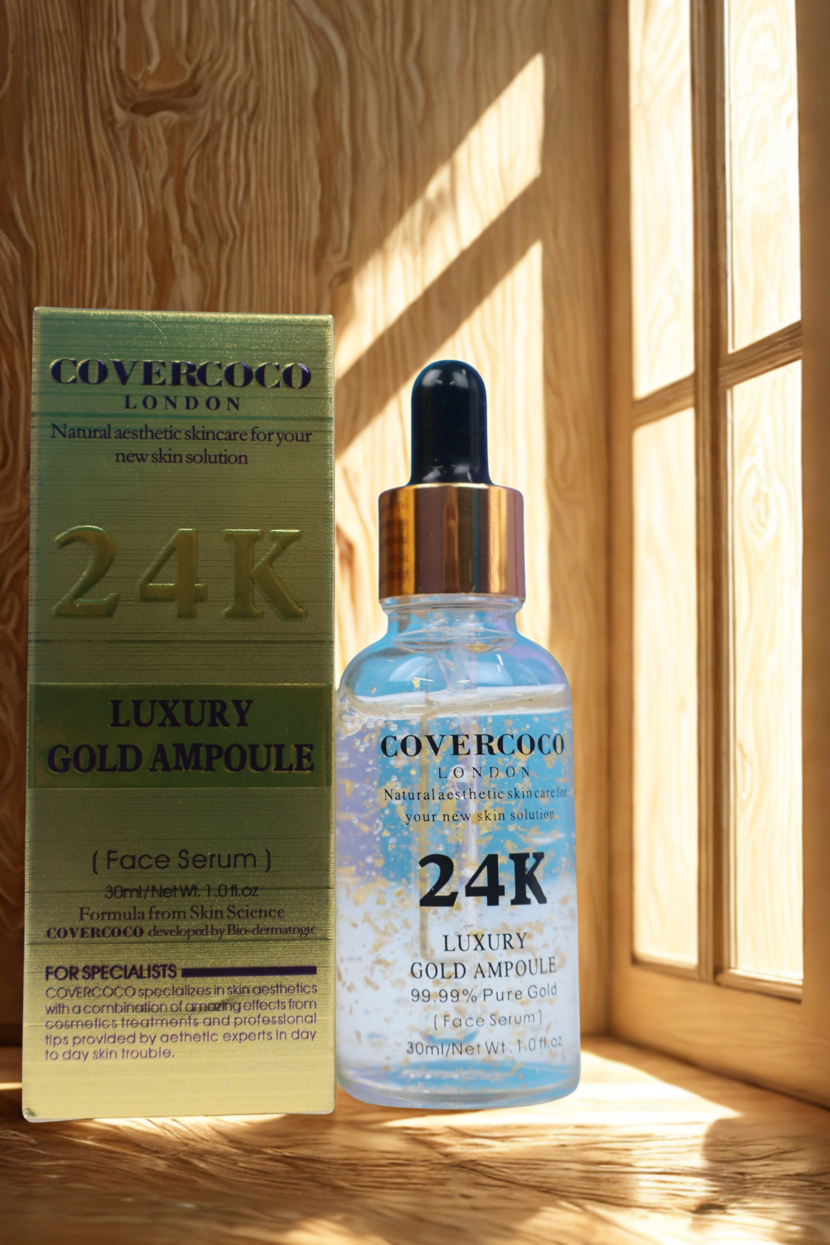 COVERCoco 24K Luxury Gold Ampoule – Face Serum (30ml) - Image 2